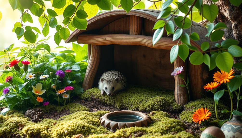 ideal hedgehog habitat design