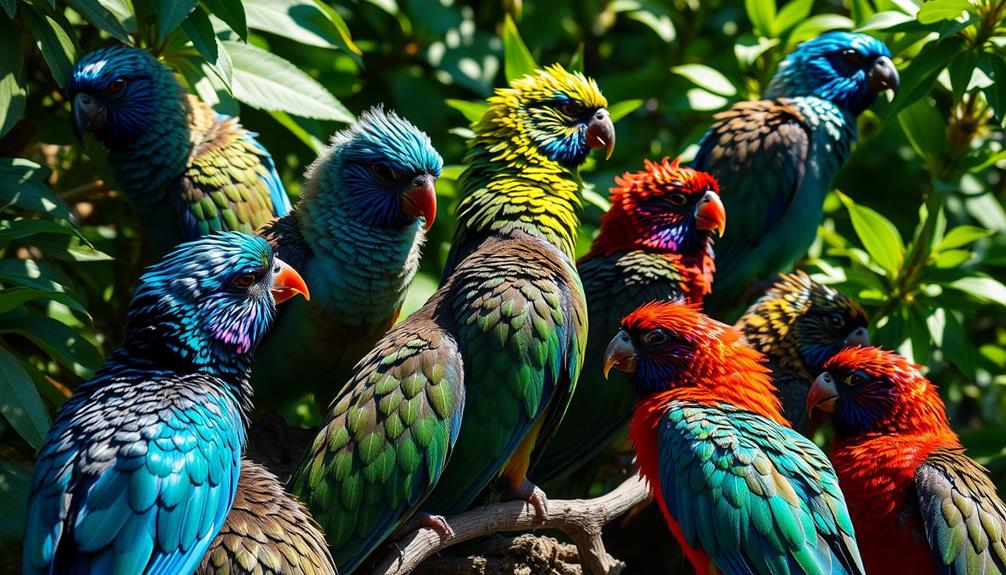 iridescent feather coloration mechanism