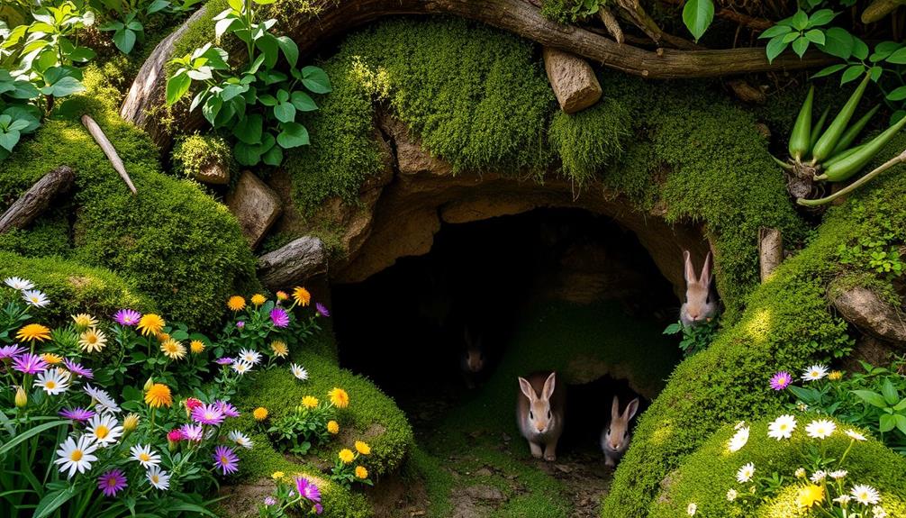 rabbit warrens complex underground habitats