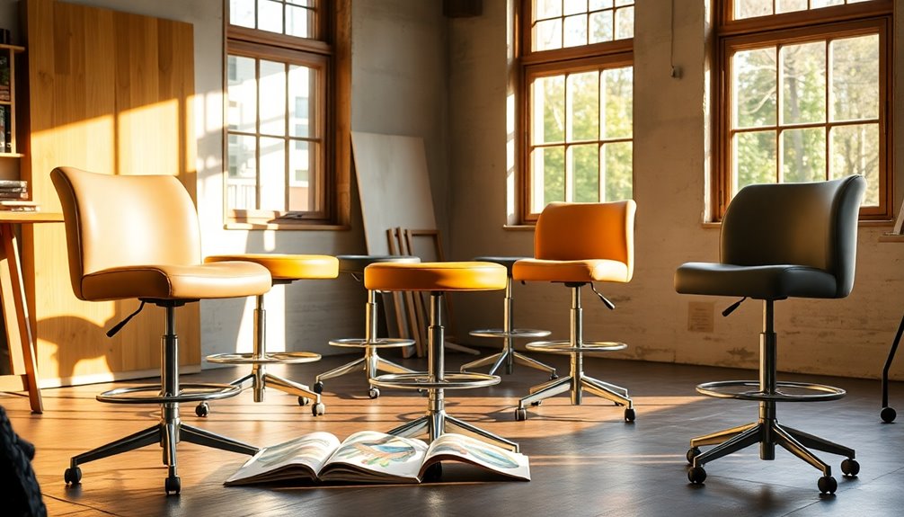 swivel desk stool selection