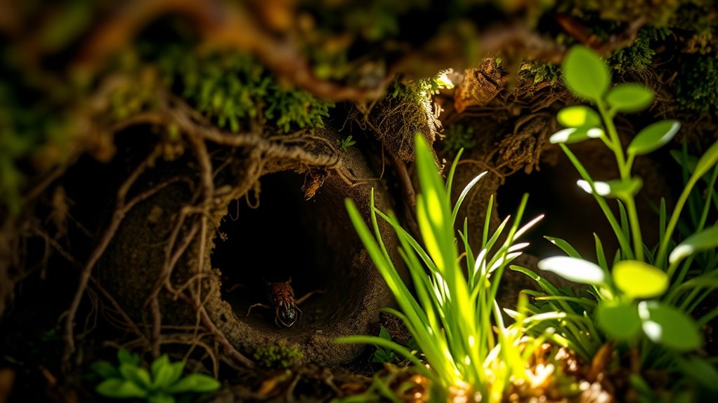 burrows enhance plant growth