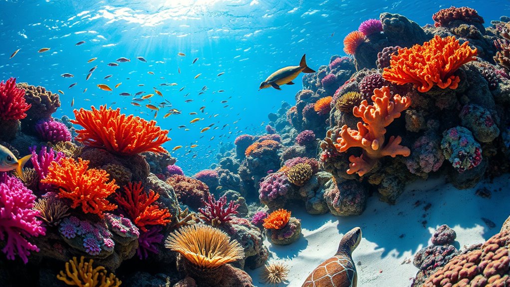 coral reefs sustain marine ecosystems