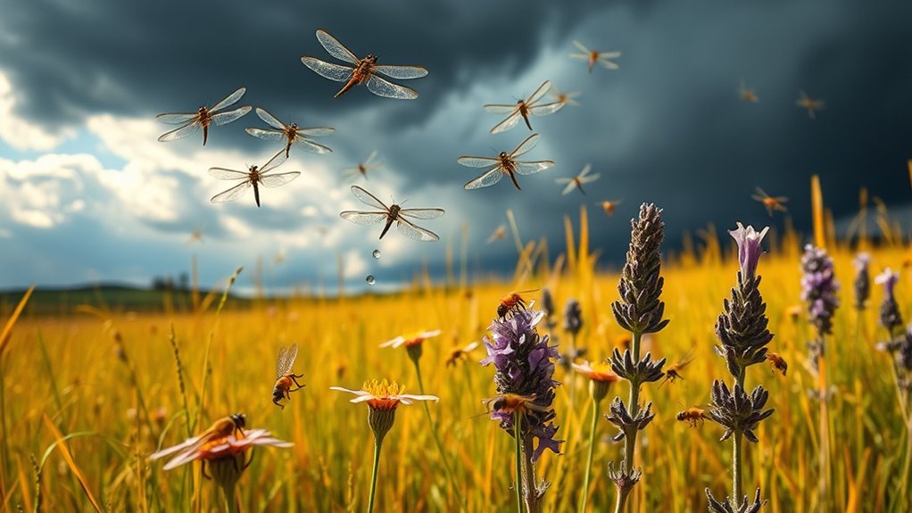 insects predict weather changes