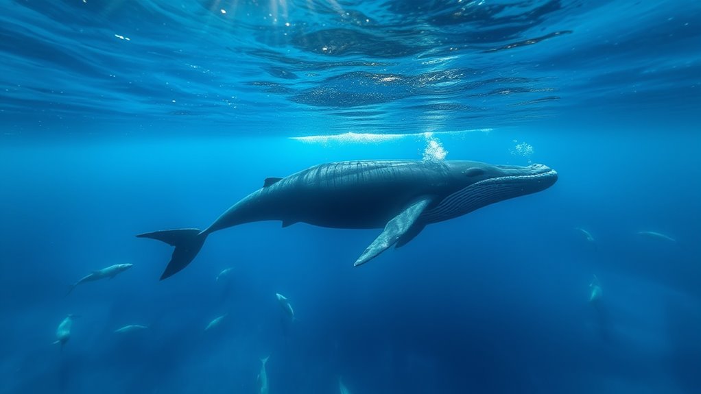 large filter feeding whales