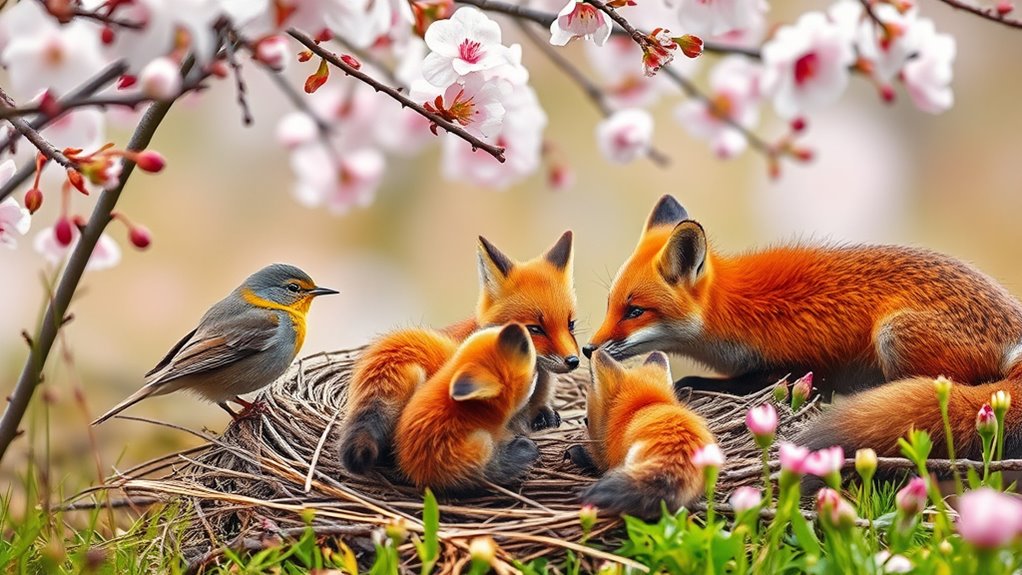 nesting and reproductive activities