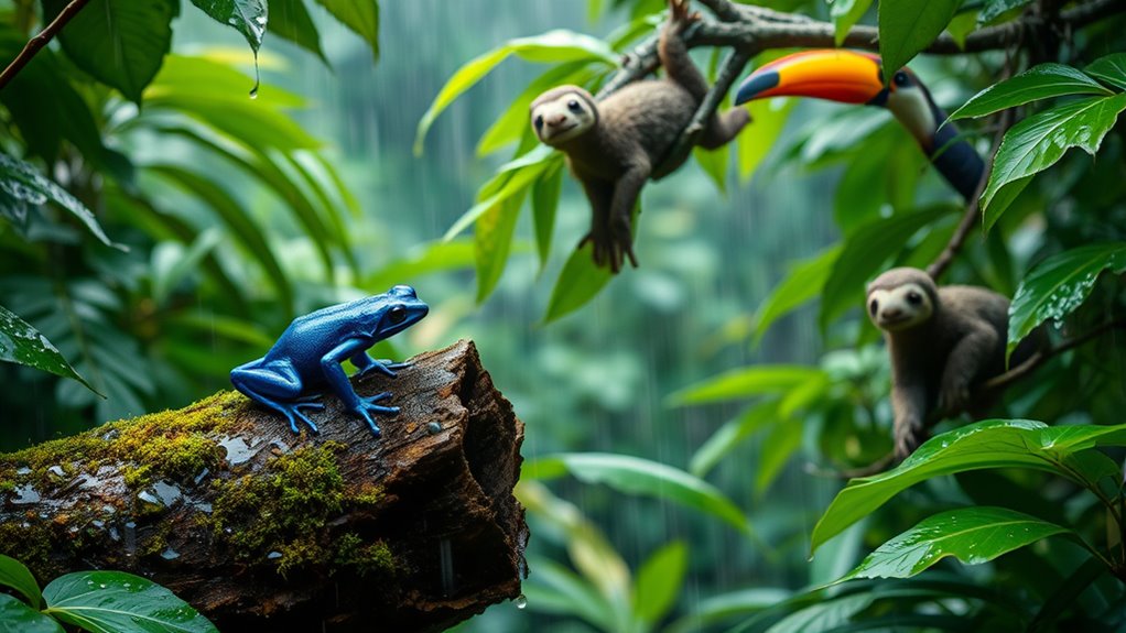 rainforest animal survival strategies