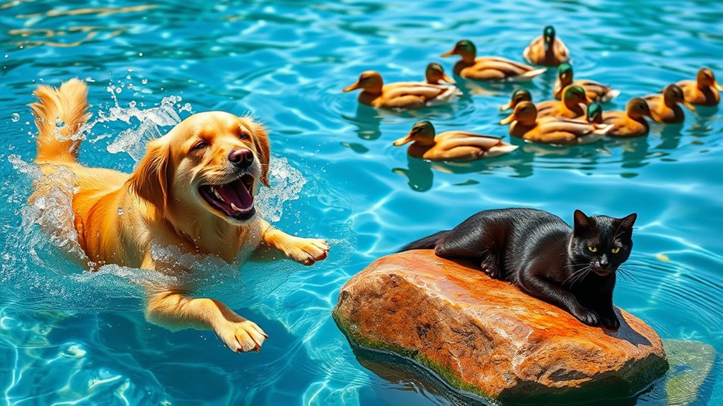 swimming for temperature relief
