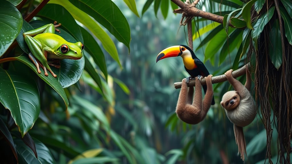 tropical rainforest survival adaptations