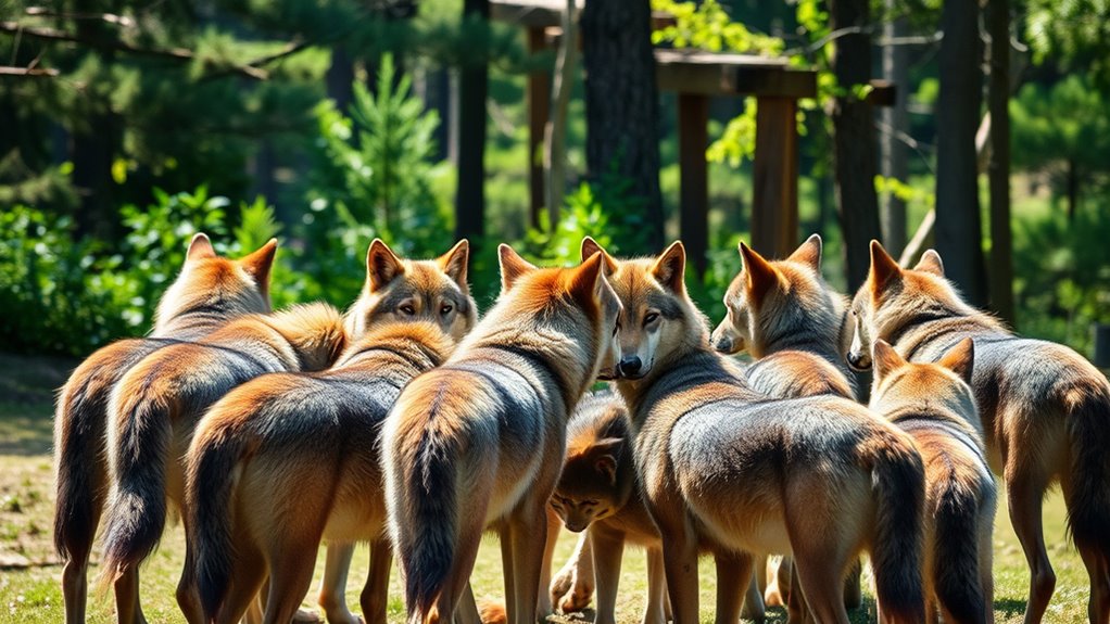 wolf vocalizations and body language