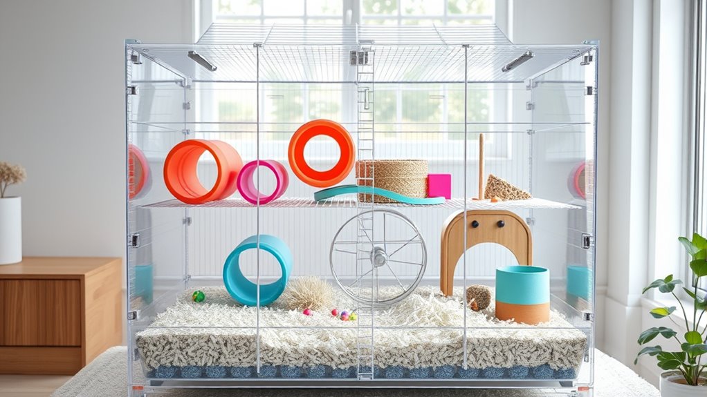 choose spacious well ventilated cage