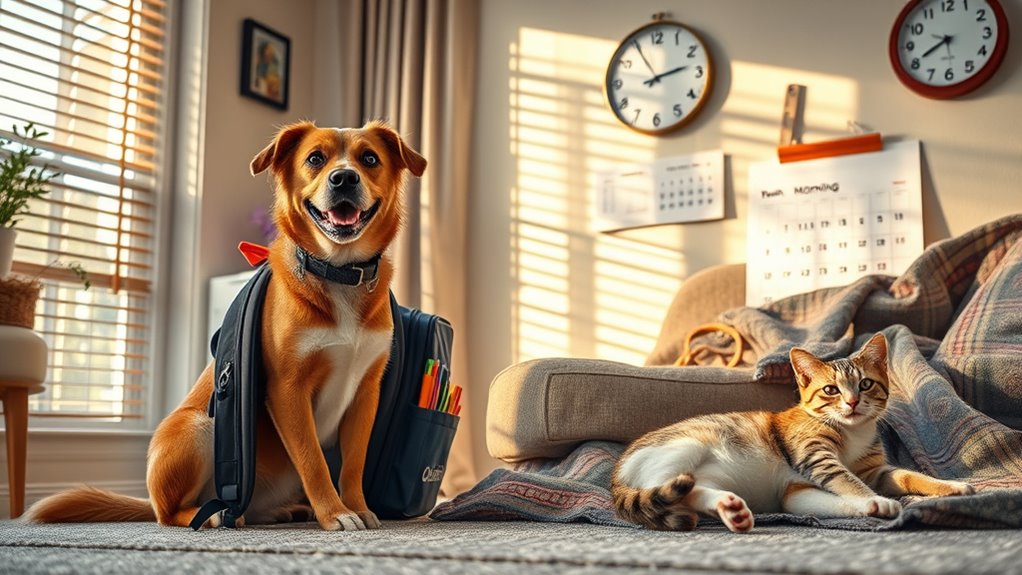 establish consistent pet routines