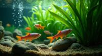 fish hiding due to stress