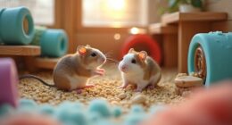 gerbil cage bedding setup