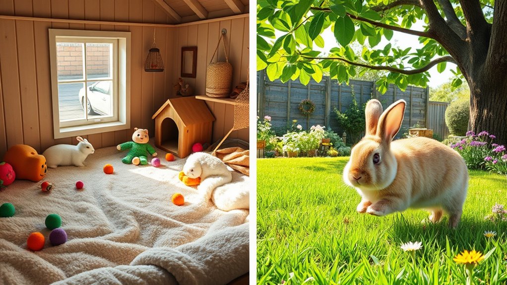 indoor or outdoor rabbit care