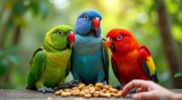 parrots colorful talkative intelligent