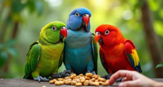 parrots colorful talkative intelligent