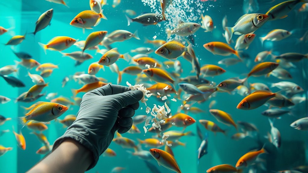 proper fish feeding routine