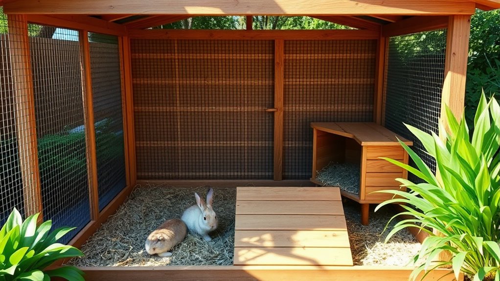 safe comfortable rabbit enclosure