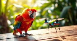 birds imitate funny behaviors