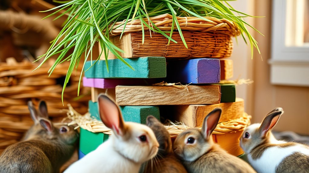 build safe stimulating hay towers