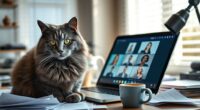 cats help reduce work stress