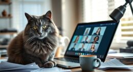 cats help reduce work stress