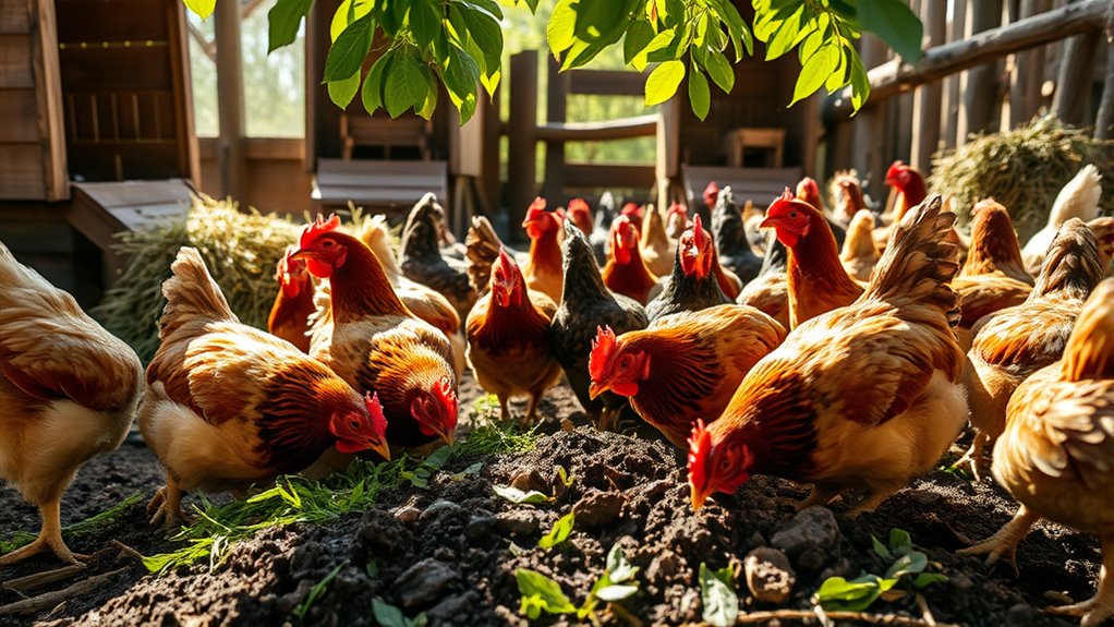 chickens accelerate compost breakdown