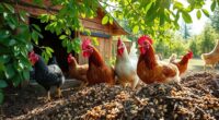 chickens accelerate composting rate