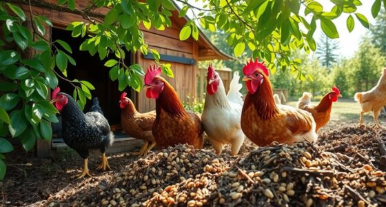 chickens accelerate composting rate