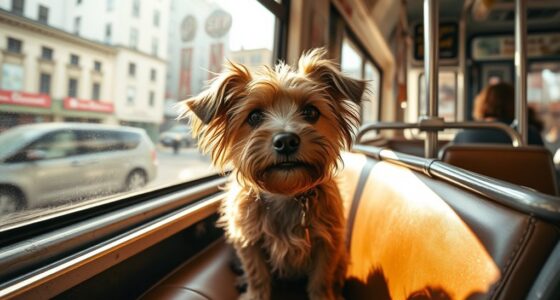 dog rides city bus