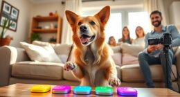 dogs learn words with talk buttons