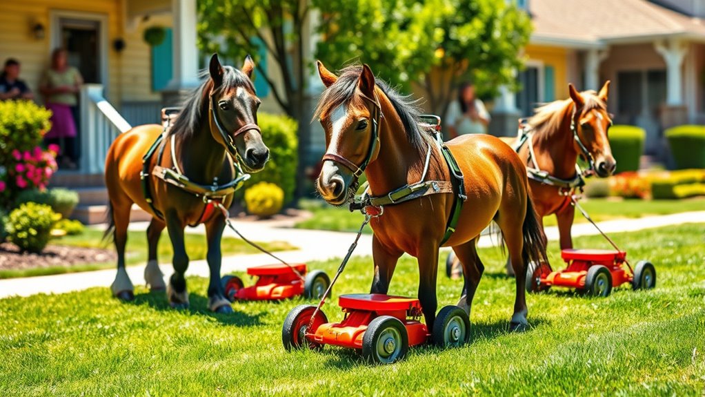 eco friendly mini horse mowers
