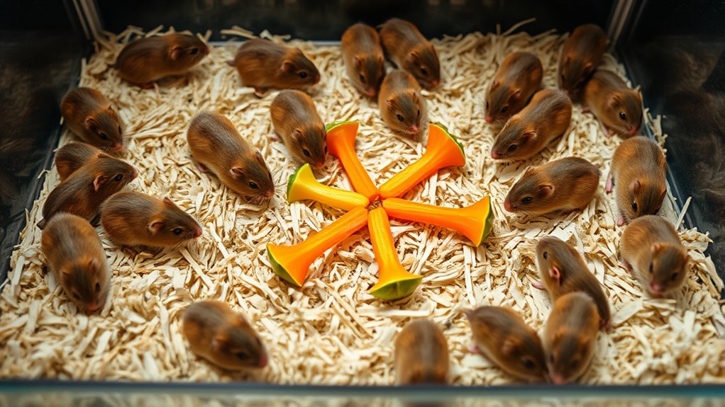gerbils create pentagram pattern