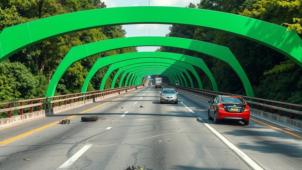 green crosswalks promote wildlife safety