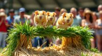 guinea pig olympics introduce hay jump