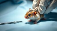 hamster undergoes heart surgery