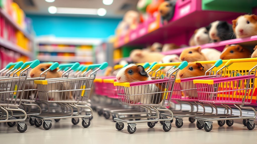 interactive guinea pig shopping adventure