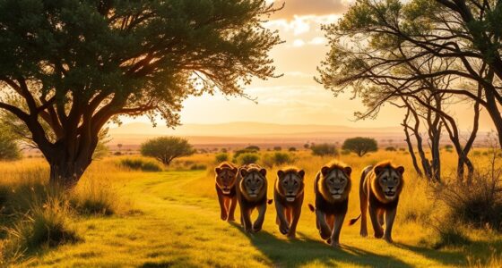 lions cross wildlife corridor