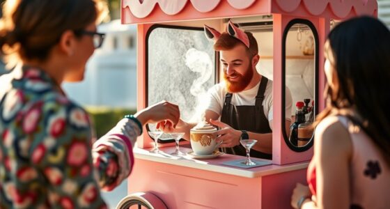 mini horse coffee pop up