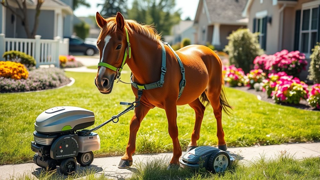 mini horse lawn mowers