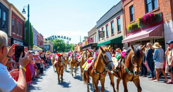 mini horse parade attracts tourists