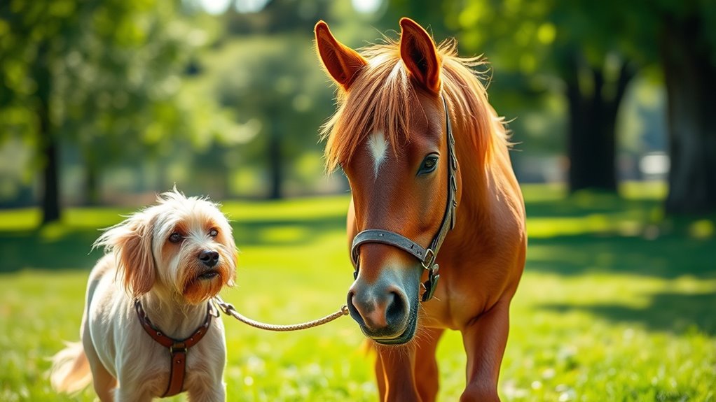 mini horses guide blind dogs