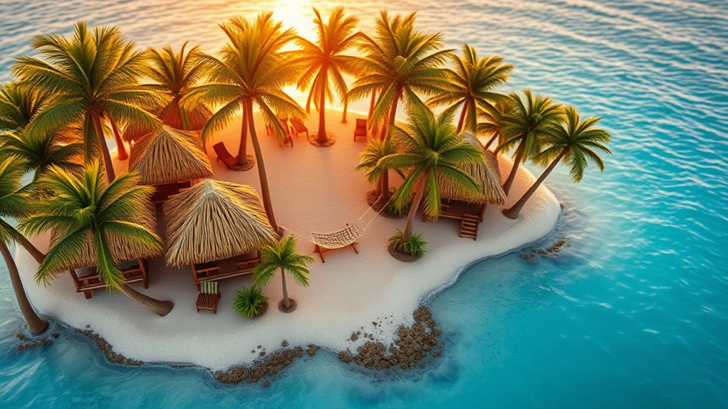 miniature tropical paradise escape