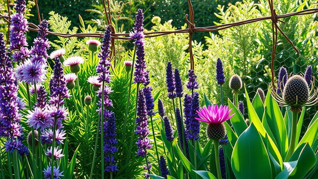 native plants and fencing