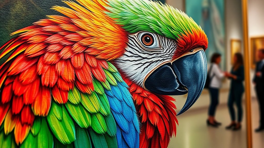 parrot painting sells high