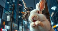 rabbit damages internet cable