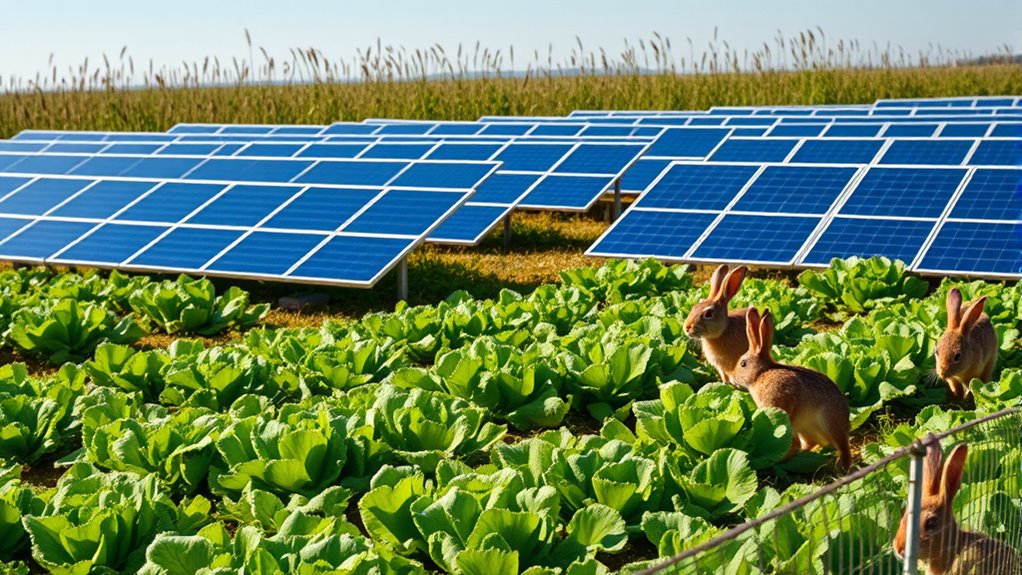 rabbit proof sustainable solar farms