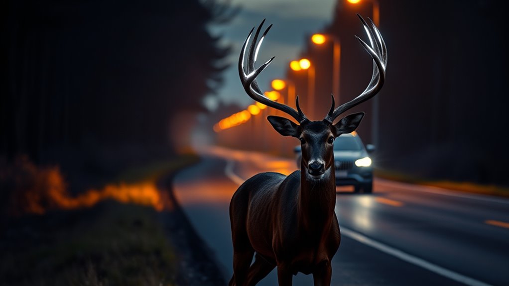 reflective antler paint reduces collisions