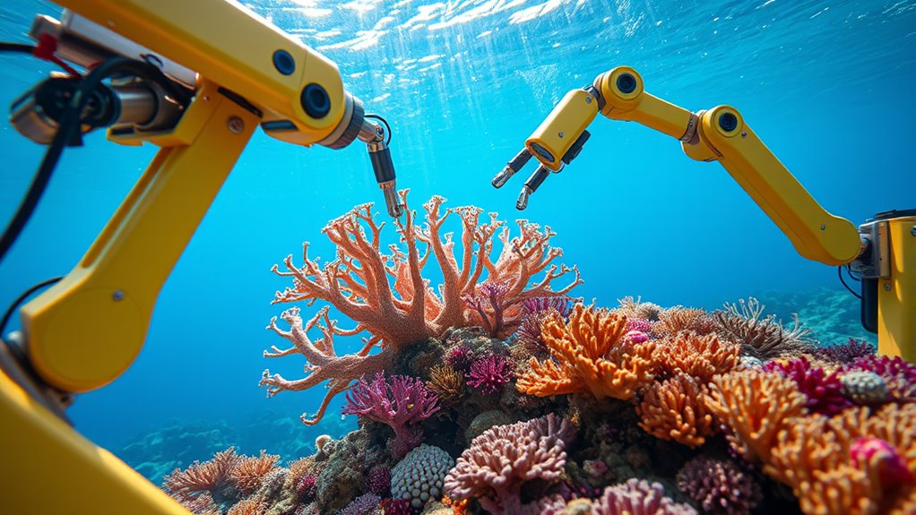 underwater coral restoration robots
