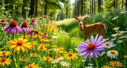 wildflower corridors support bees and deer